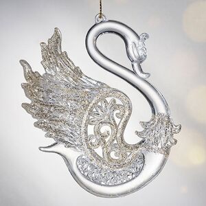 Елочная игрушка Царевна-Лебедь, 12 см, шампань, подвеска Forest Market фото 8