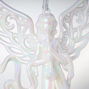 Елочная игрушка Ангел Благовестник 17 см серебряный, подвеска Forest Market фото 2