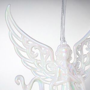 Елочная игрушка Ангел Благовестник 17 см серебряный, подвеска Forest Market фото 4