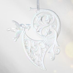 Елочная игрушка Труба 10 см белая, подвеска