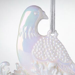 Елочная игрушка Голубка 10 см белая, подвеска Forest Market фото 4