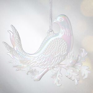 Елочная игрушка Голубка 10 см белая, подвеска Forest Market фото 7