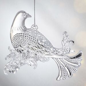 Елочная игрушка Птичка Голубка 10 см, подвеска Forest Market фото 6