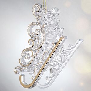 Елочная игрушка Санки - Морозные узоры 10 см, подвеска Forest Market фото 3