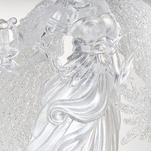 Елочная игрушка Ангел с Лирой 12 см серебряный, подвеска Forest Market фото 4