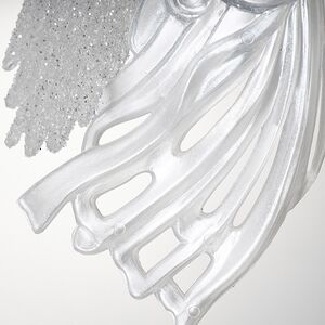 Елочная игрушка Ангел с Лирой 12 см серебряный, подвеска Forest Market фото 6