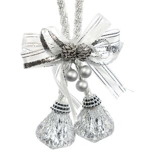 Елочная игрушка Бриллиантовая Гроздь 15 см серебряная, подвеска Forest Market фото 2