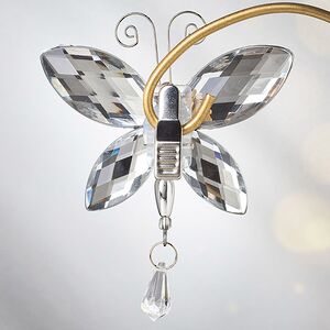 Елочное украшение Мотылек Бриллиантовый 8 см прозрачный акрил, клипса Forest Market фото 4