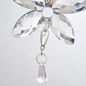 Елочное украшение Мотылек Бриллиантовый 8 см прозрачный акрил, клипса Forest Market фото 2