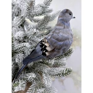 Украшение для декора Голубь Орфей 25 см, клипса Christmas Deluxe (Кристмас Делюкс) фото 4