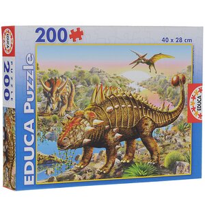 Пазл Динозавры, 200 элементов