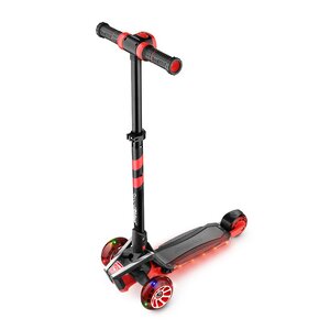 Трехколесный самокат Small Rider Premium Pro с ревом мотора, светящимися колесами и платформой, 120/100 мм, красный Small Rider (Смол Райдер) фото 1