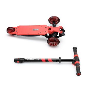 Трехколесный самокат Small Rider Premium Pro с ревом мотора, светящимися колесами и платформой, 120/100 мм, красный Small Rider (Смол Райдер) фото 6