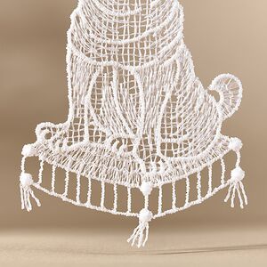 Кружевная елочная игрушка Собака Мопс 7 см Vogel (Вогель) фото 3