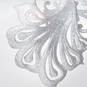 Елочная игрушка Павлин Роскошный 15 см бело-серебряный, подвеска Forest Market фото 6