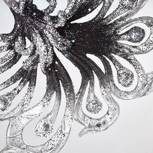 Елочная игрушка Павлин Роскошный 15 см черно-серебряный, подвеска Forest Market фото 8