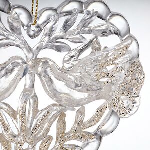 Елочная игрушка Сердце - Голубиная нежность 15 см, подвеска Forest Market фото 5