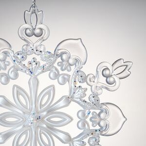 Елочная игрушка Снежинка - Ледяная Симфония 13 см белая, подвеска Forest Market фото 2