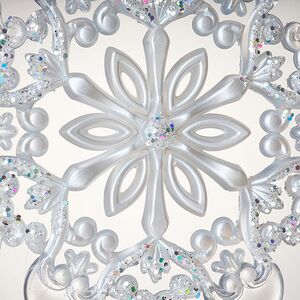 Елочная игрушка Снежинка - Ледяная Симфония 13 см белая, подвеска Forest Market фото 4