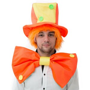 Карнавальная шляпа Клоун с бантом, для взрослых
