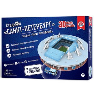3D пазл Стадионы - Санкт-Петербург, 197 элементов, 31 см IQ Puzzle фото 2