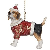 Елочная игрушка Собаки на Рождество - Бигль 9 см, подвеска Edelman (Эдельман) фото 1