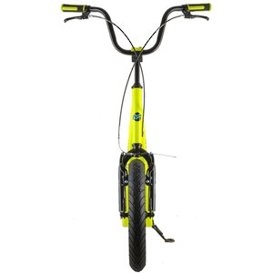 Внедорожный самокат Novatrack City Line, надувные колеса 16"/12", 2 тормоза, неоновый зеленый Novatrack фото 2
