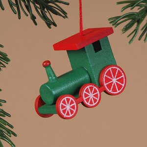 Деревянная елочная игрушка Паровозик Berlin Express 6 см, подвеска Breitner фото 1