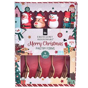 Набор новогодних вилок Christmas Banquet 4 шт Koopman фото 2