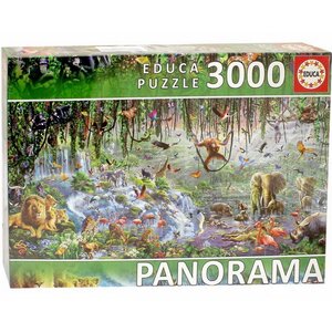 Пазл-панорама Джунгли, 3000 элементов, панорама Educa фото 2