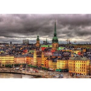 Пазл Вид на Стокгольм - Швеция, 1000 элементов