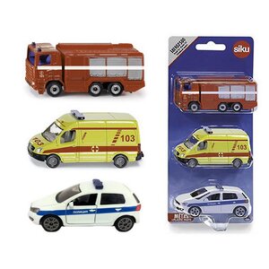 Набор машинок Служба спасения, 3 шт SIKU фото 1