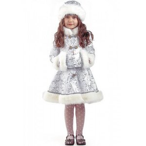 Карнавальный костюм Снегурочка Хрустальная, рост 128 см Батик фото 1