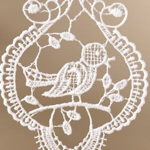 Кружевная елочная игрушка Птичка на ветке 9 см Vogel (Вогель) фото 2