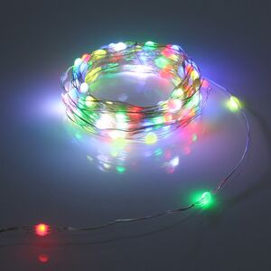 Светодиодная USB-гирлянда Роса Magnificent 20 м, 200 разноцветных RGB LED, серебряная проволока, пульт управления, таймер, IP20 Serpantin фото 2