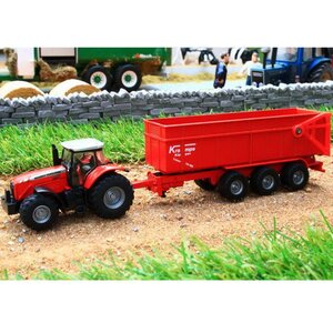 Трактор Massey Ferguson с прицепом-кузовом 1:87, 18 см SIKU (Сику) фото 2