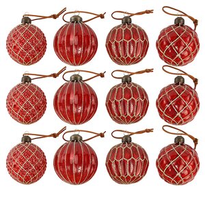 Набор стеклянных шаров Red Odyssey 8 см, 12 шт Winter Deco фото 7