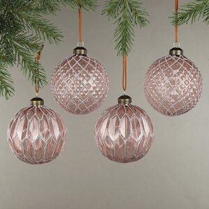 Набор стеклянных шаров Antique Rose 10 см, 4 шт Winter Deco фото 6