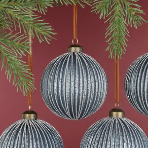 Набор стеклянных шаров Valencia Lunar 10 см, 4 шт Winter Deco фото 2