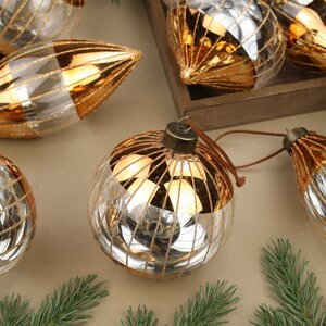 Набор стеклянных шаров Vincitore Sole 10-15 см, 12 шт Winter Deco фото 2