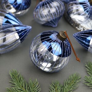 Набор стеклянных шаров Vincitore Luna 10-15 см, 12 шт Winter Deco фото 3
