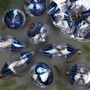 Набор стеклянных шаров Vincitore Luna 10-15 см, 12 шт Winter Deco фото 1