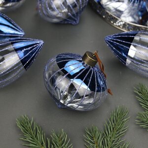 Набор стеклянных шаров Vincitore Luna 10-15 см, 12 шт Winter Deco фото 2