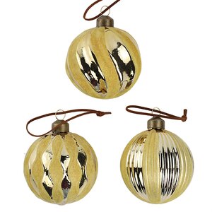 Набор стеклянных шаров Marbre Gold 8 см, 12 шт Winter Deco фото 6