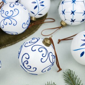 Набор стеклянных шаров Modelli Blue 8 см, 12 шт Winter Deco фото 4