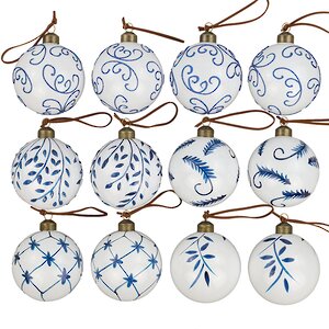 Набор стеклянных шаров Modelli Blue 8 см, 12 шт Winter Deco фото 7