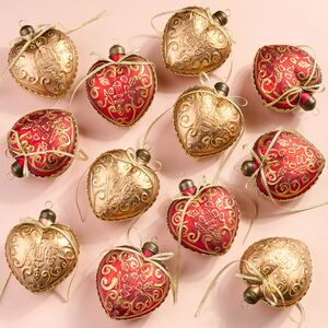 Елочные игрушки Cuore di Sondrio 10 см, 12 шт, стекло