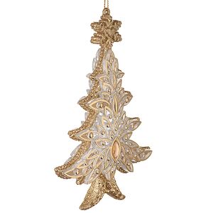 Елочная игрушка В Лесу Родилась Елочка 16 см золотая, подвеска Forest Market фото 6
