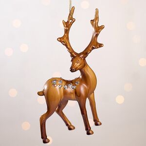 Елочная игрушка Лесной Олень Шайни 15 см, подвеска
