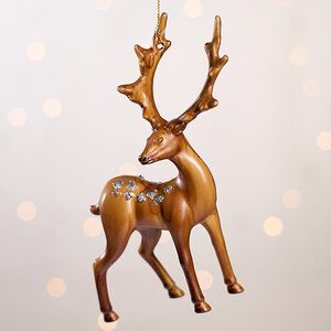 Елочная игрушка Лесной Олень Шайни 15 см, подвеска Forest Market фото 4